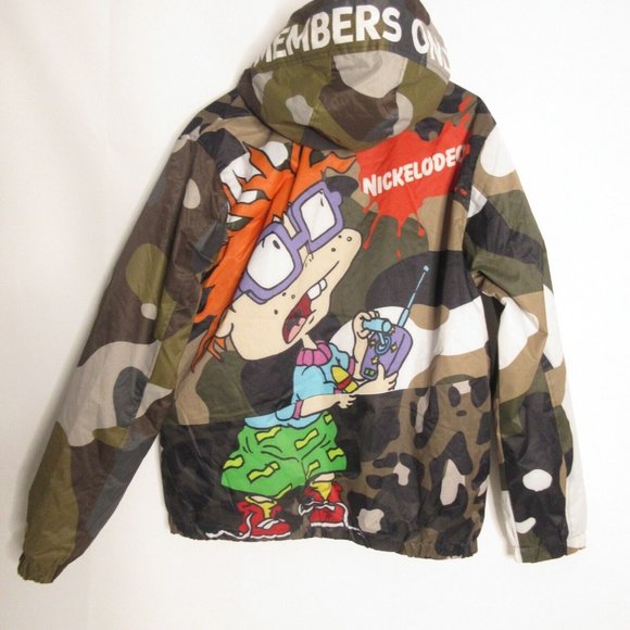 Members Only X Rugrats Nickelodeon Jacket Coat All Over Print AOP Men's MEDIUM - Picture 7 of 10